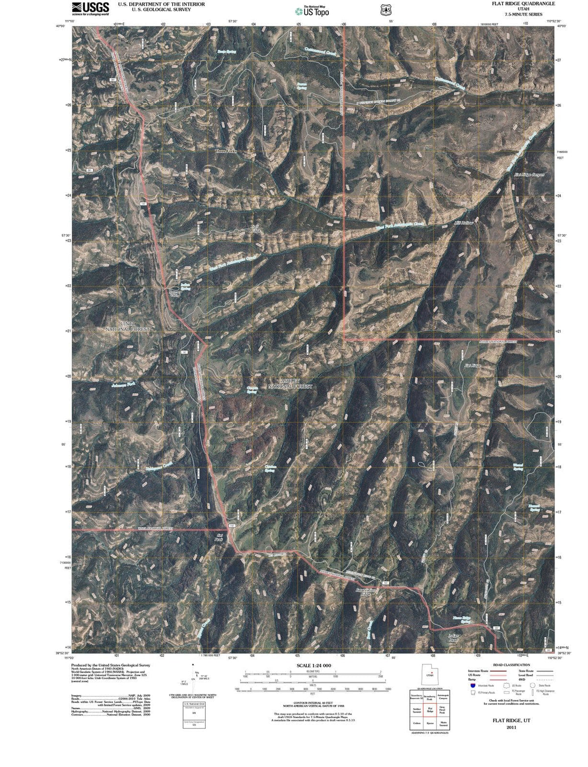 2011 Flat Ridge, UT - Utah - USGS Topographic Map