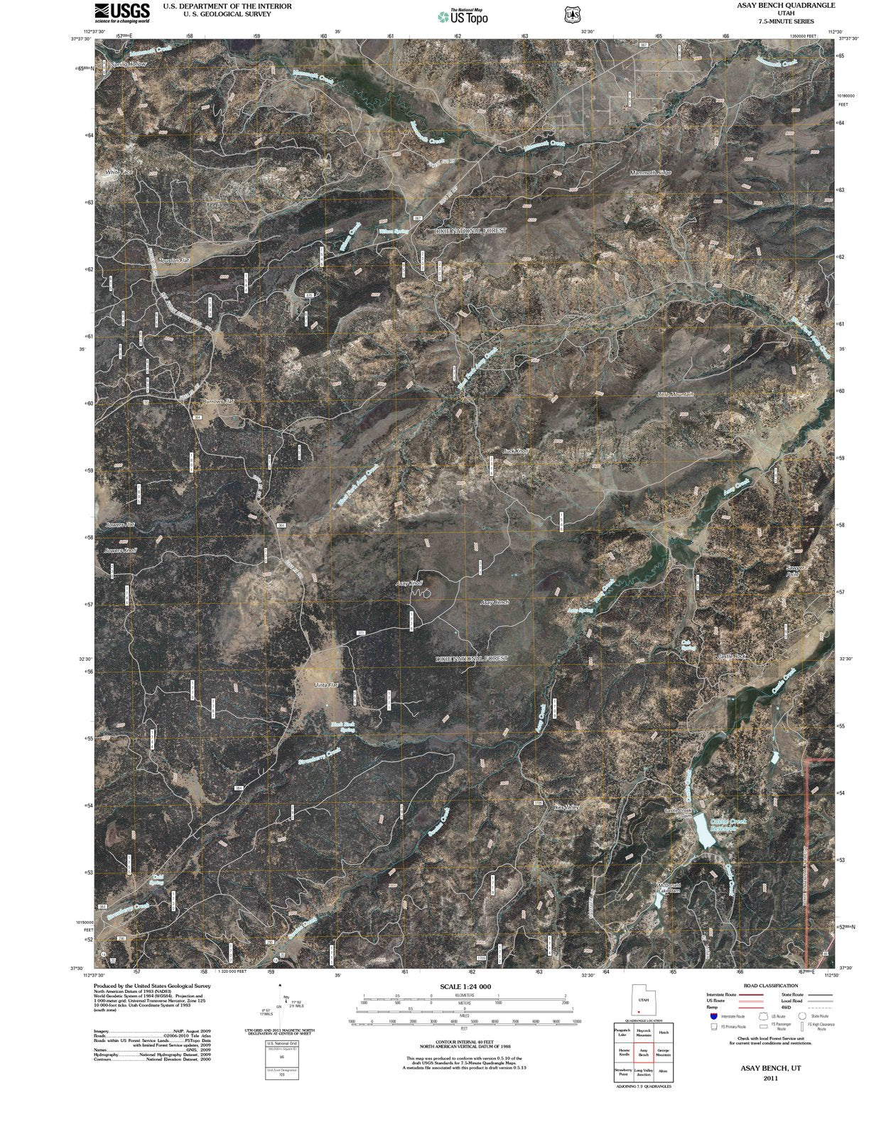 2011 Asay Bench, UT - Utah - USGS Topographic Map