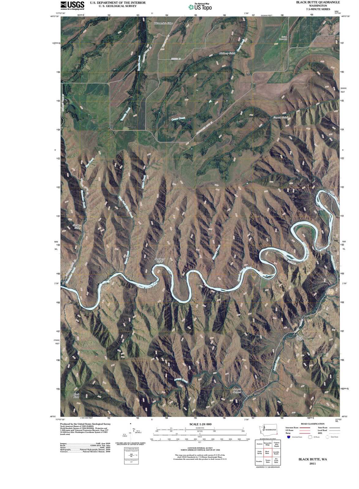 2011 Black Butte, WA - Washington - USGS Topographic Map