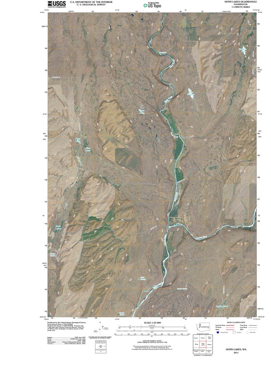 2011 Honn Lakes, WA - Washington - USGS Topographic Map