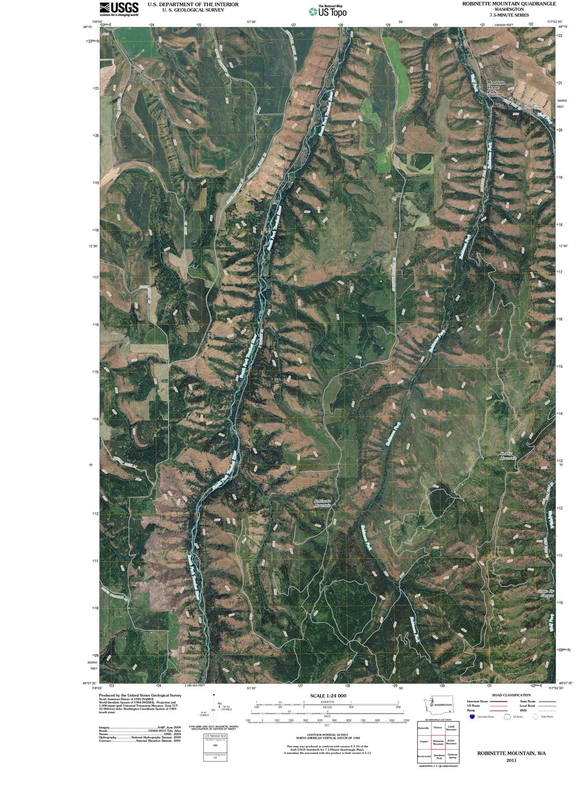 2011 Robinette Mountain, WA - Washington - USGS Topographic Map