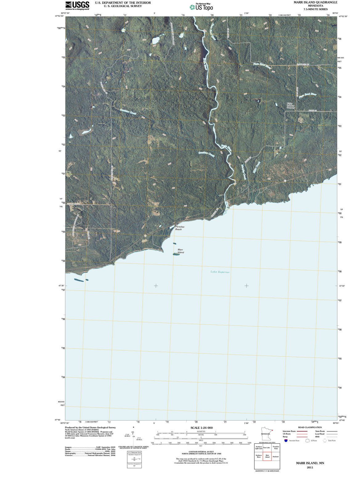2011 MARR Island, MN - Minnesota - USGS Topographic Map