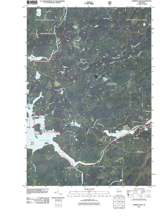 2011 Barker Lake, WI - Wisconsin - USGS Topographic Map