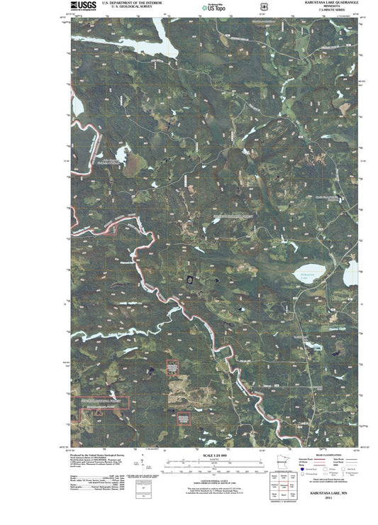 2011 Kabustasa Lake, MN - Minnesota - USGS Topographic Map