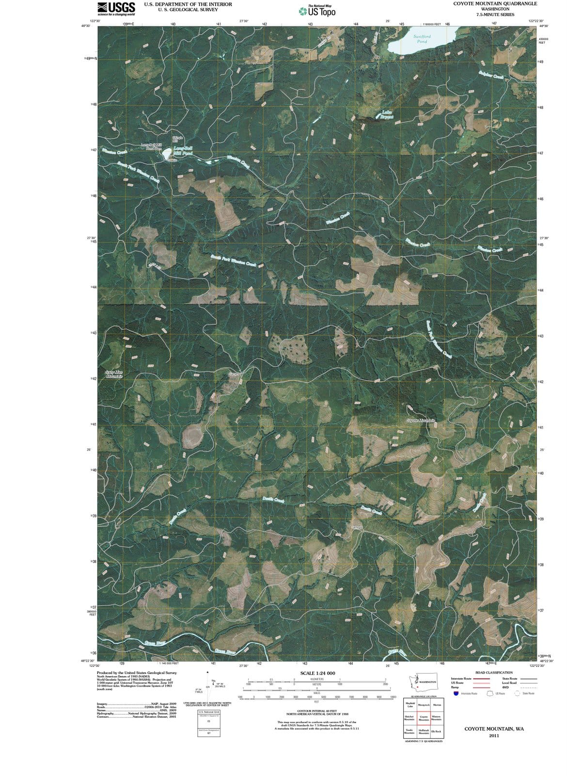 2011 Coyote Mountain, WA - Washington - USGS Topographic Map