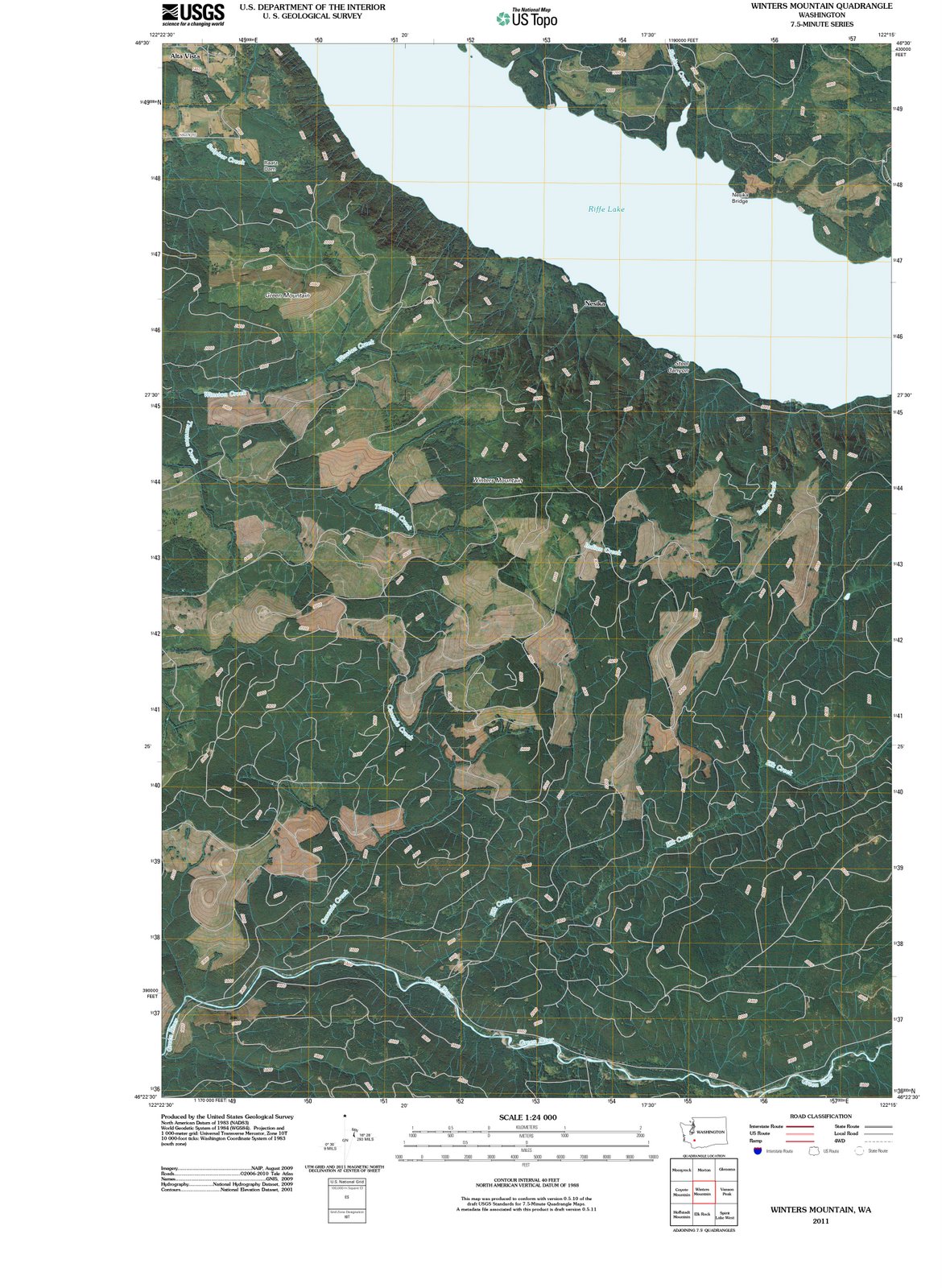 2011 Winters Mountain, WA - Washington - USGS Topographic Map