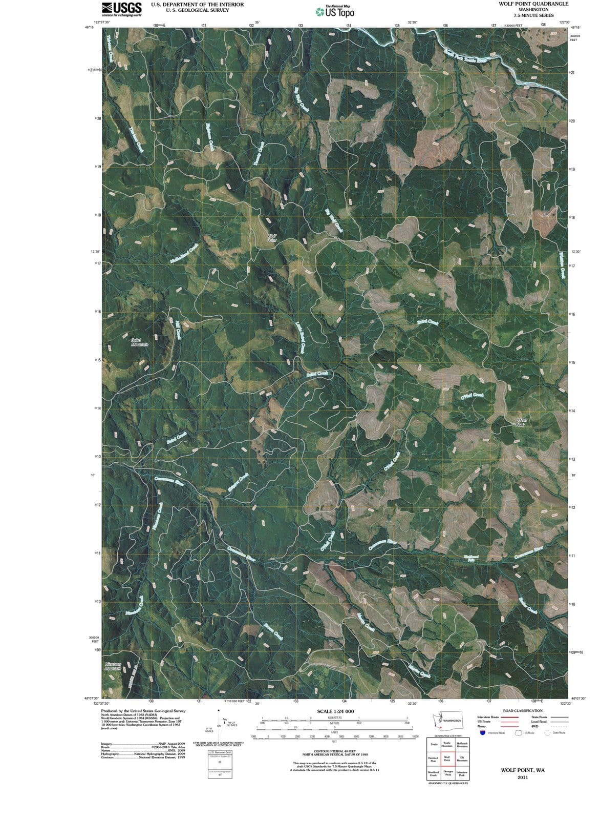 2011 Wolf Point, WA - Washington - USGS Topographic Map