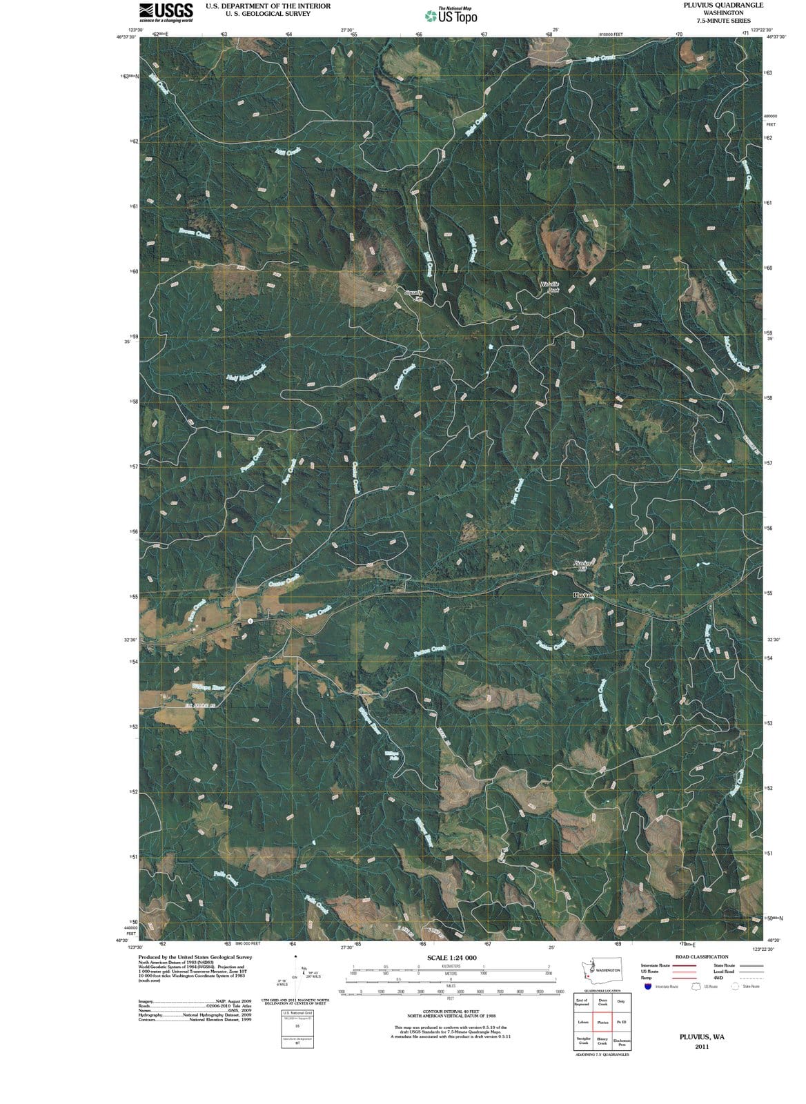 2011 Pluvius, WA - Washington - USGS Topographic Map