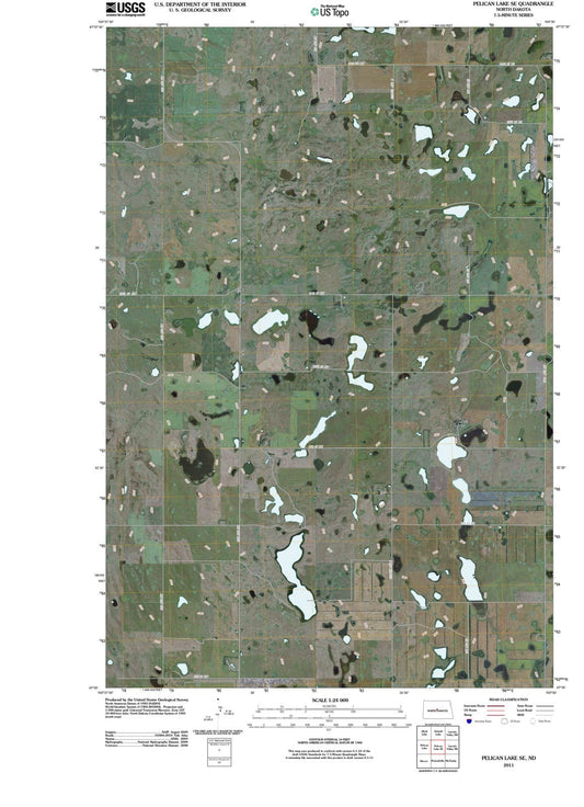 2011 Pelican Lake, ND - North Dakota - USGS Topographic Map v2