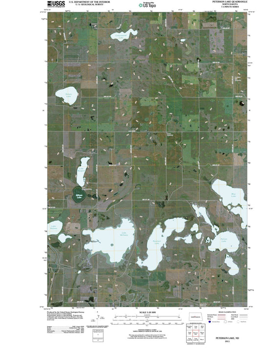 2011 Peterson Lake, ND - North Dakota - USGS Topographic Map