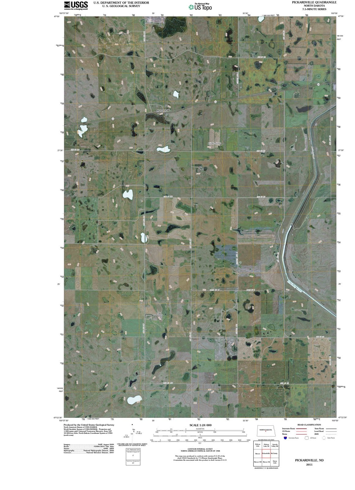 2011 Pickardville, ND - North Dakota - USGS Topographic Map