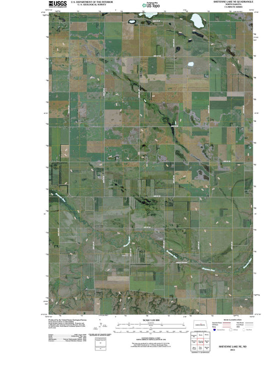 2011 Sheyenne Lake, ND - North Dakota - USGS Topographic Map v2