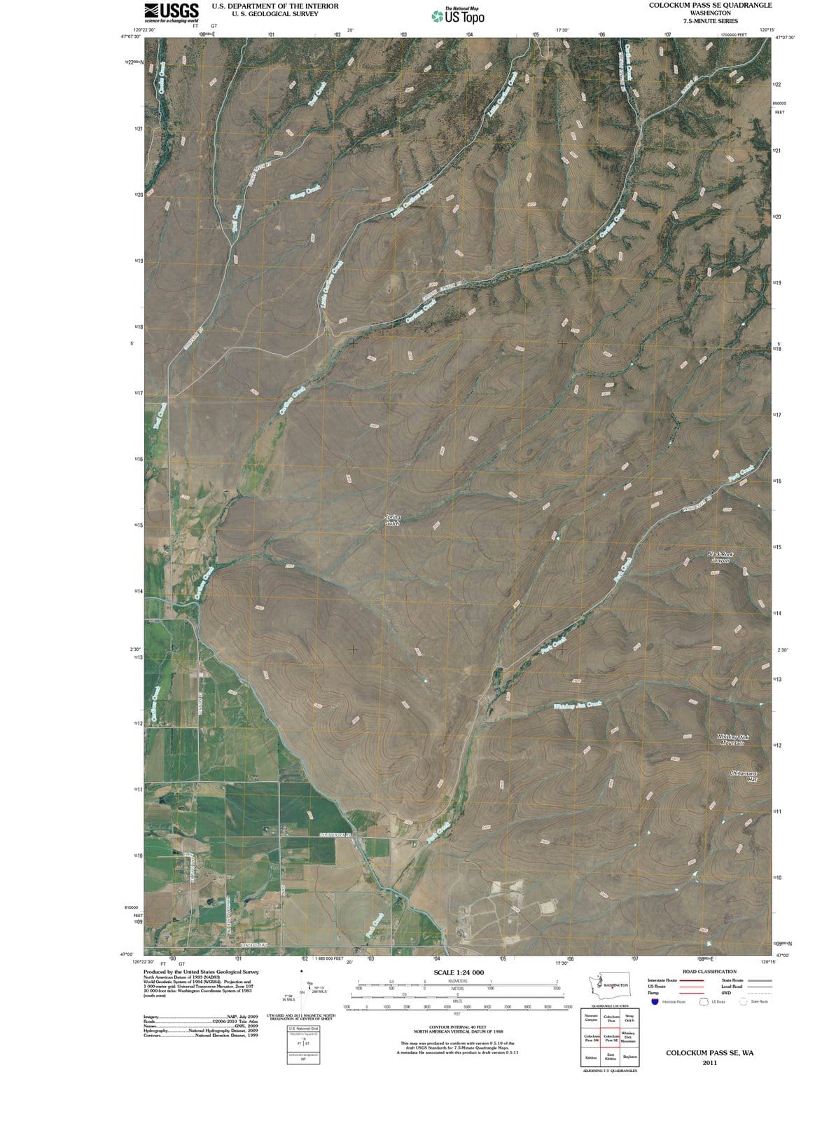 2011 Colockum Pass, WA - Washington - USGS Topographic Map