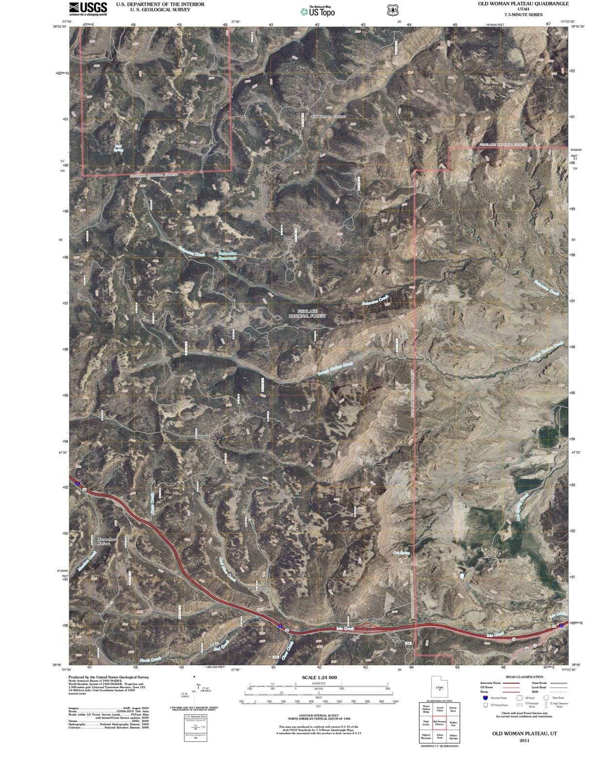 2011 Old Woman Plateau, UT - Utah - USGS Topographic Map