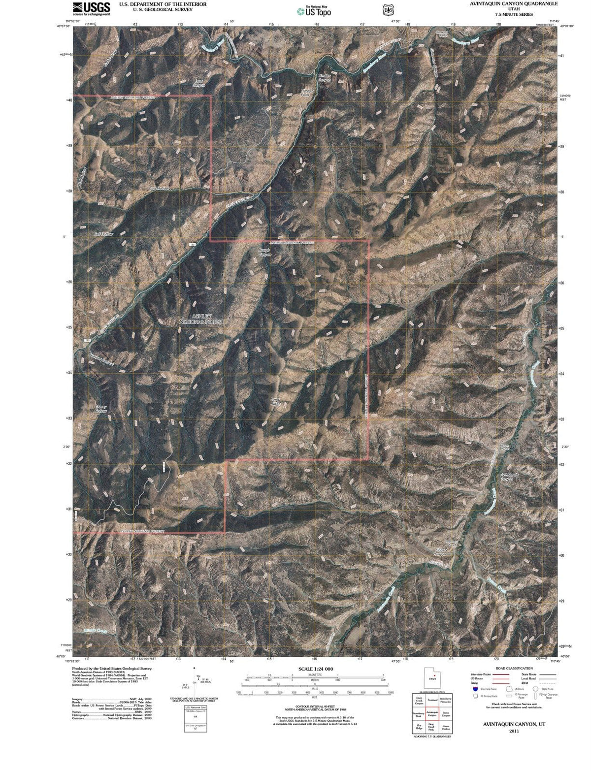 2011 Avintaquin Canyon, UT - Utah - USGS Topographic Map