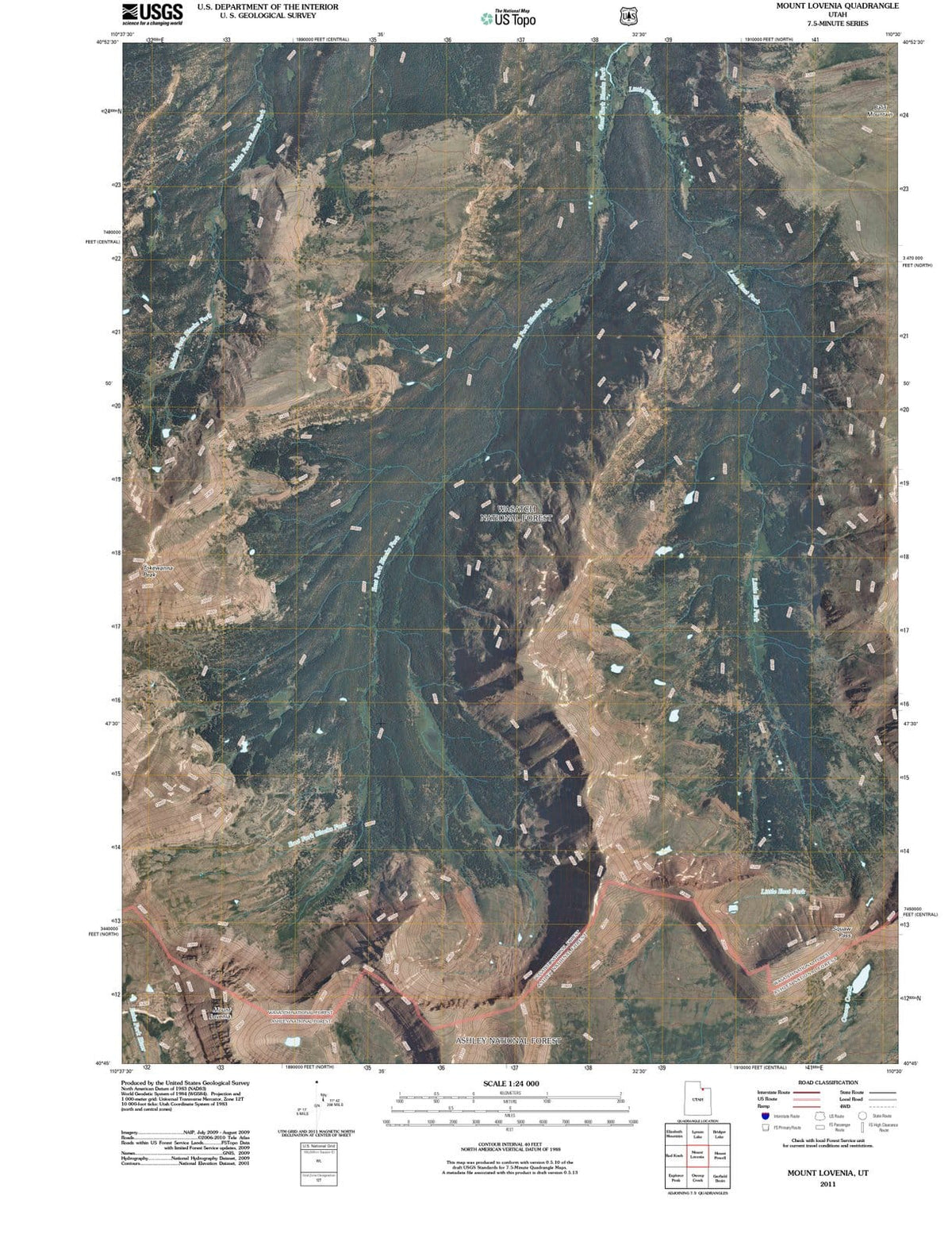 2011 Mount Lovenia, UT - Utah - USGS Topographic Map