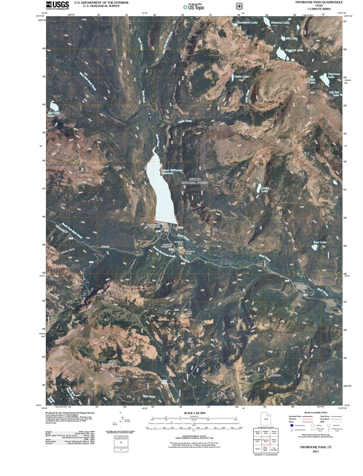 2011 Tworoose Pass, UT - Utah - USGS Topographic Map