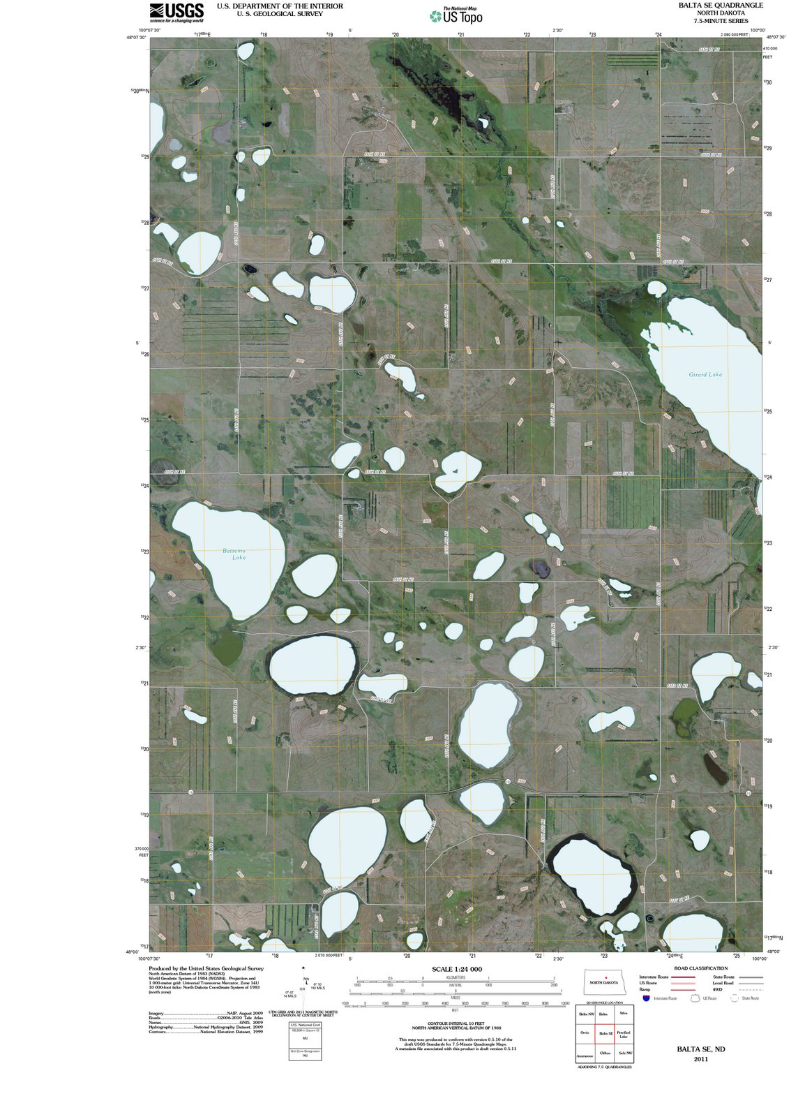 2011 Balta, ND - North Dakota - USGS Topographic Map v3