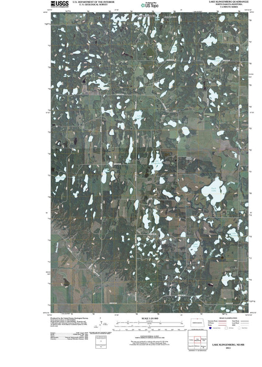 2011 Lake Klingenberg, ND - North Dakota - USGS Topographic Map