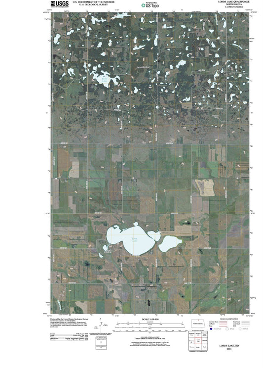 2011 Lords Lake, ND - North Dakota - USGS Topographic Map