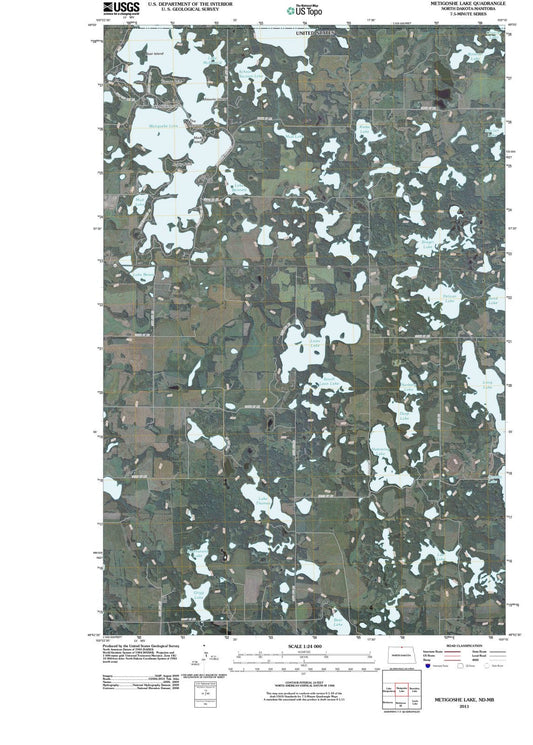 2011 Metigoshe Lake, ND - North Dakota - USGS Topographic Map