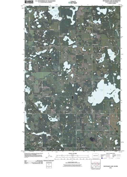 2011 Boundary Lake, ND - North Dakota - USGS Topographic Map