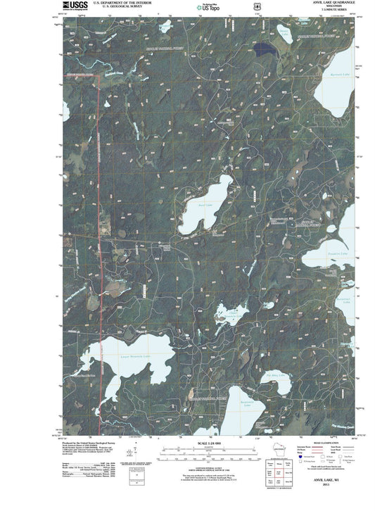 2011 Anvil Lake, WI - Wisconsin - USGS Topographic Map