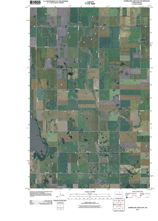 2011 Hurricane Lake East, ND - North Dakota - USGS Topographic Map