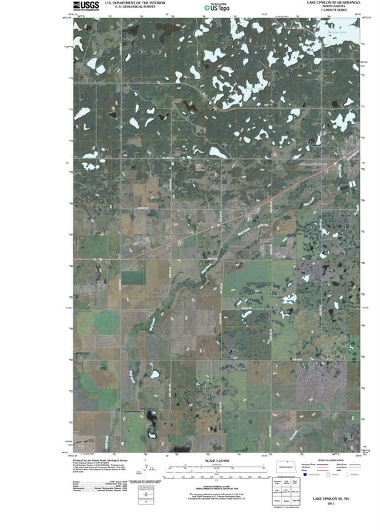 2011 Lake Upsilon, ND - North Dakota - USGS Topographic Map