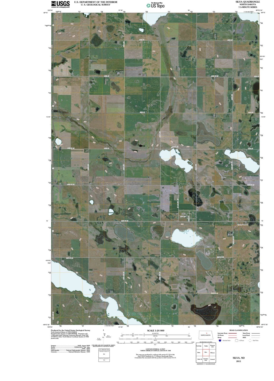 2011 Silva, ND - North Dakota - USGS Topographic Map