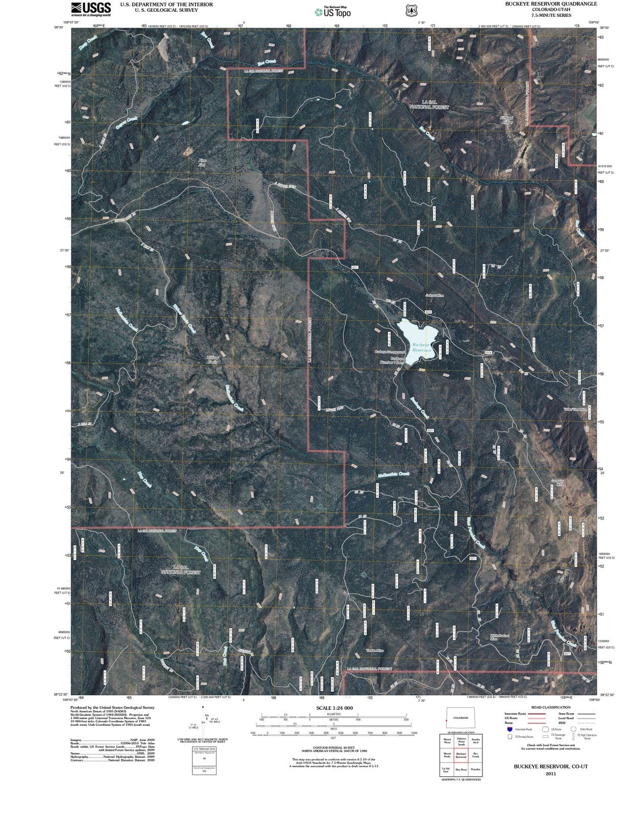 2011 Buckeye Reservoir, CO - Colorado - USGS Topographic Map