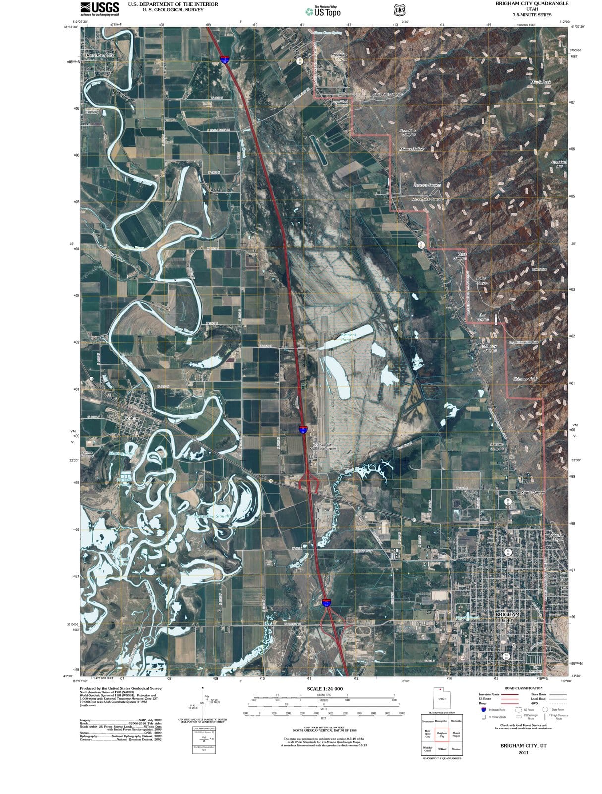 2011 Brigham City, UT - Utah - USGS Topographic Map
