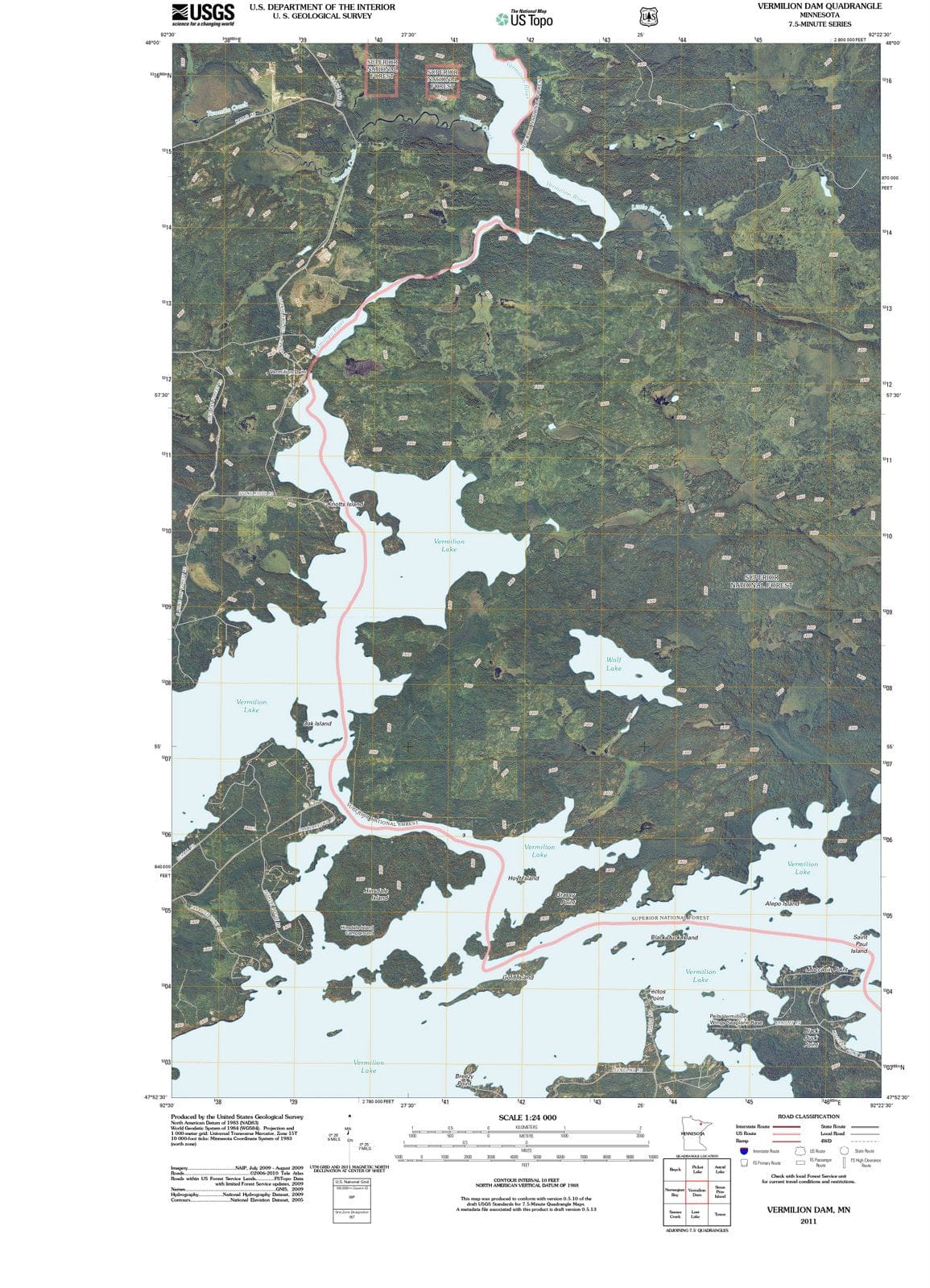 2011 Vermilionam, MN - Minnesota - USGS Topographic Map