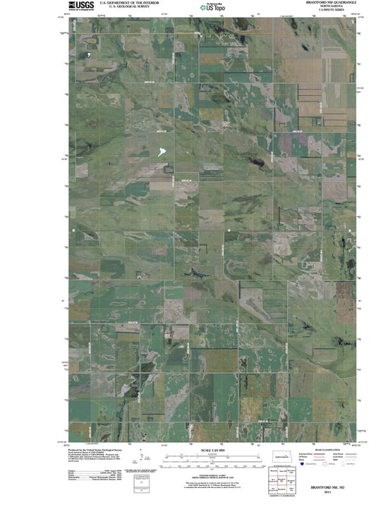 2011 Brantford, ND - North Dakota - USGS Topographic Map v3