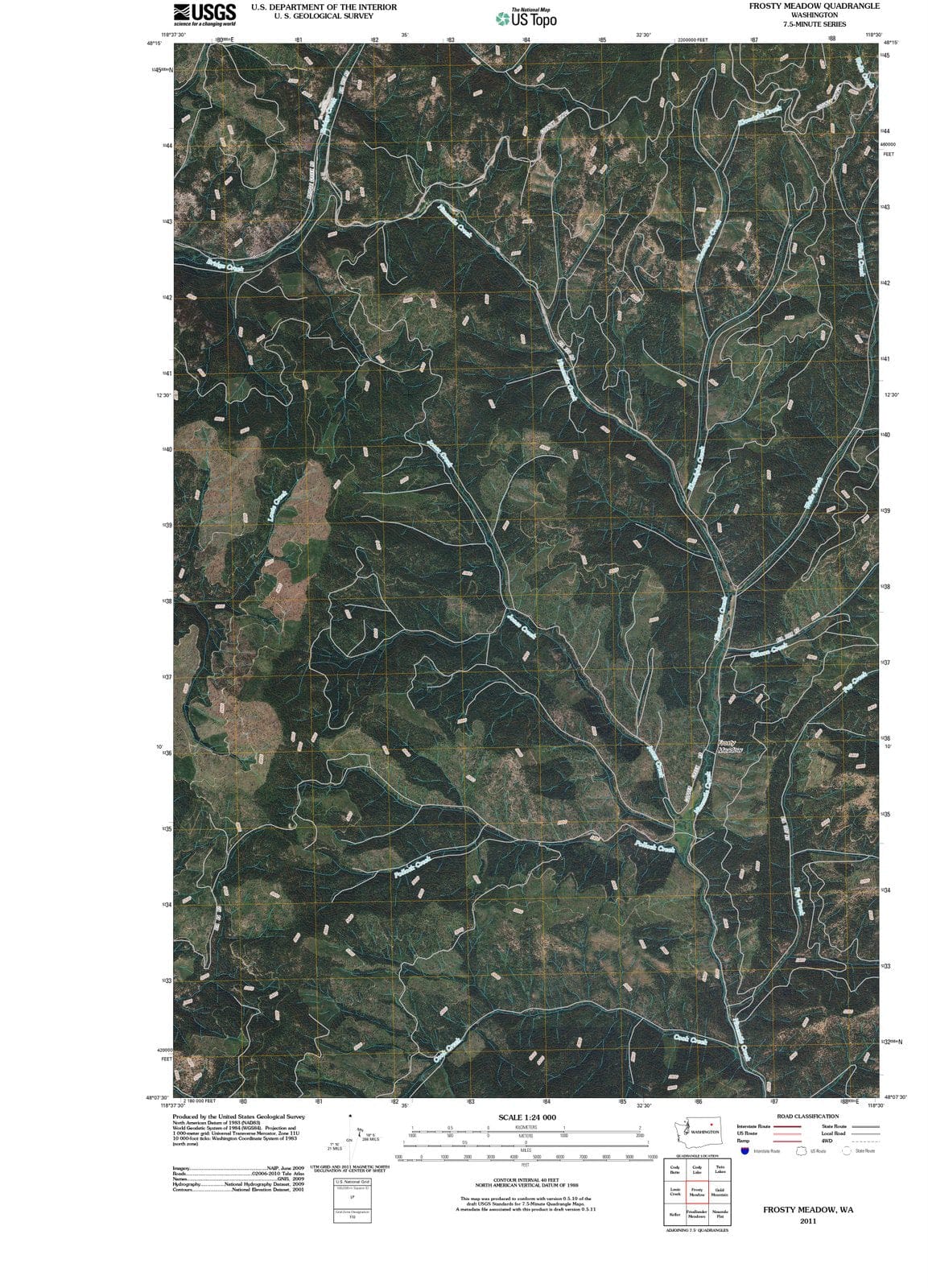 2011 Frosty Meadow, WA - Washington - USGS Topographic Map