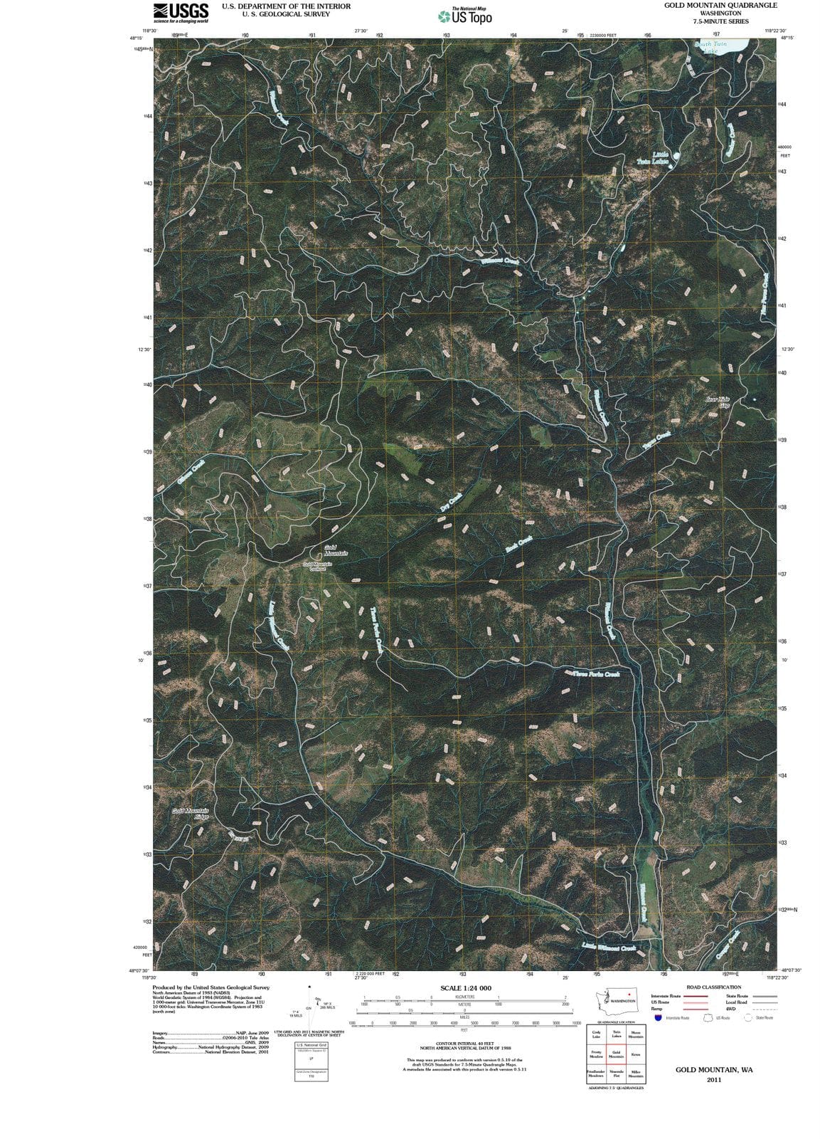 2011 Gold Mountain, WA - Washington - USGS Topographic Map