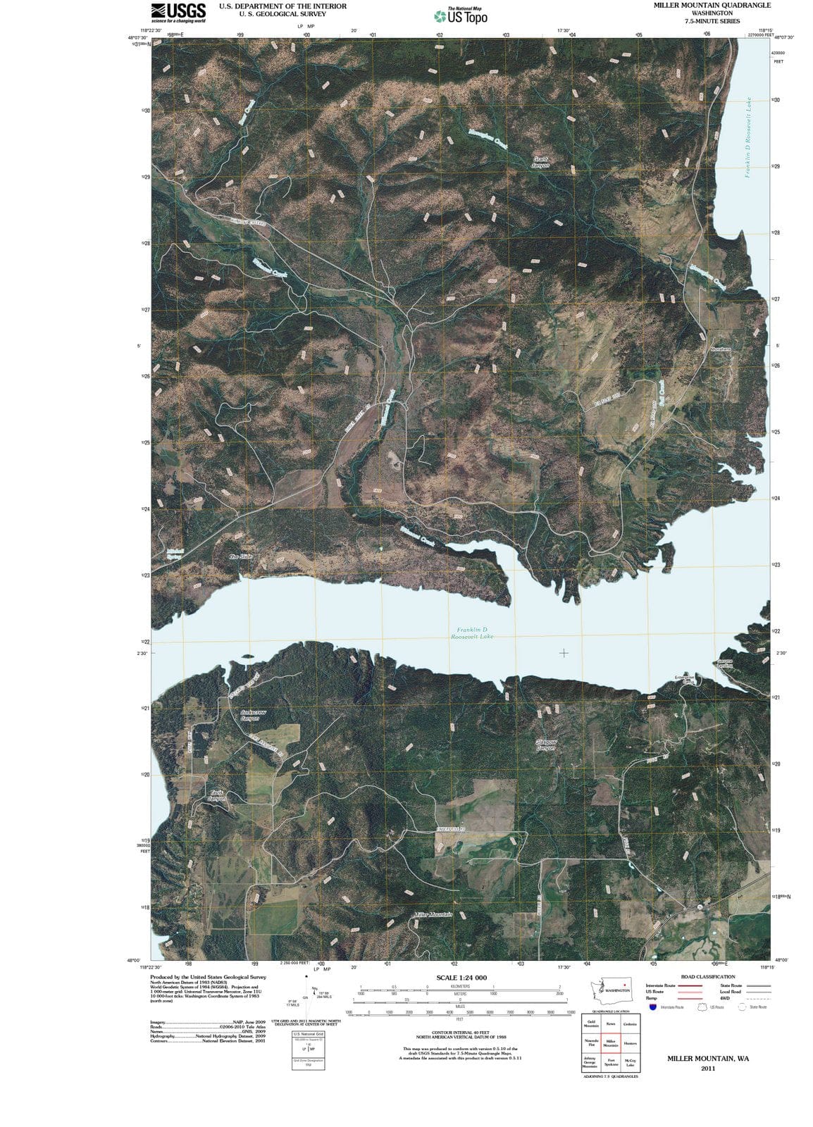 2011 Miller Mountain, WA - Washington - USGS Topographic Map