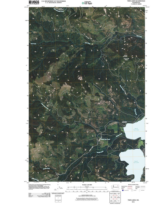 2011 Twin Lakes, WA - Washington - USGS Topographic Map