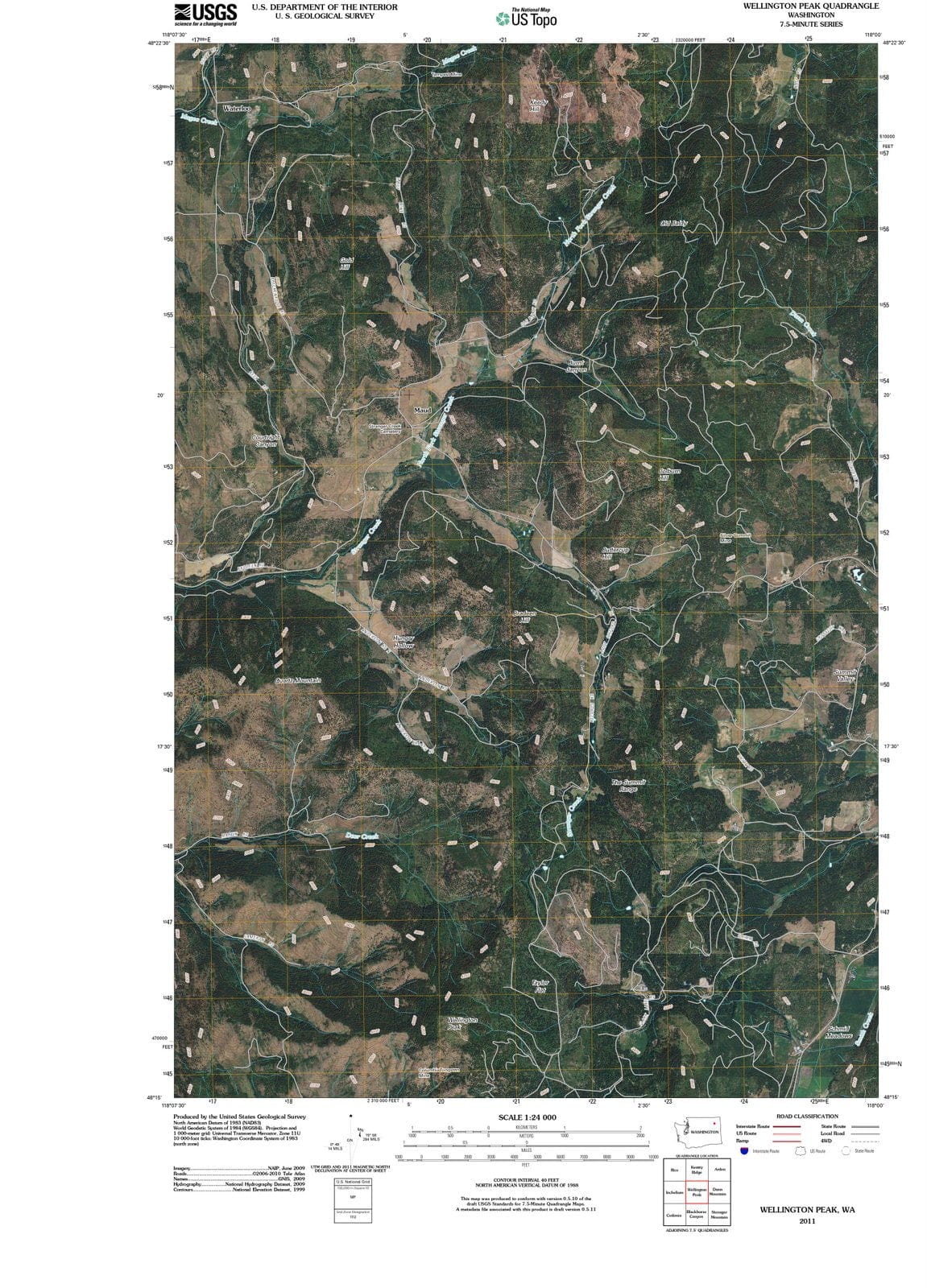 2011 Wellington Peak, WA - Washington - USGS Topographic Map