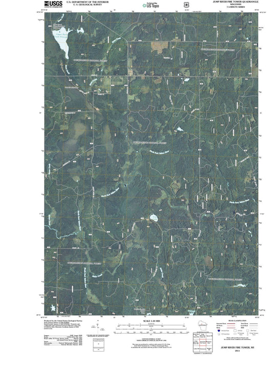 2011 Jump River Fire Tower, WI - Wisconsin - USGS Topographic Map