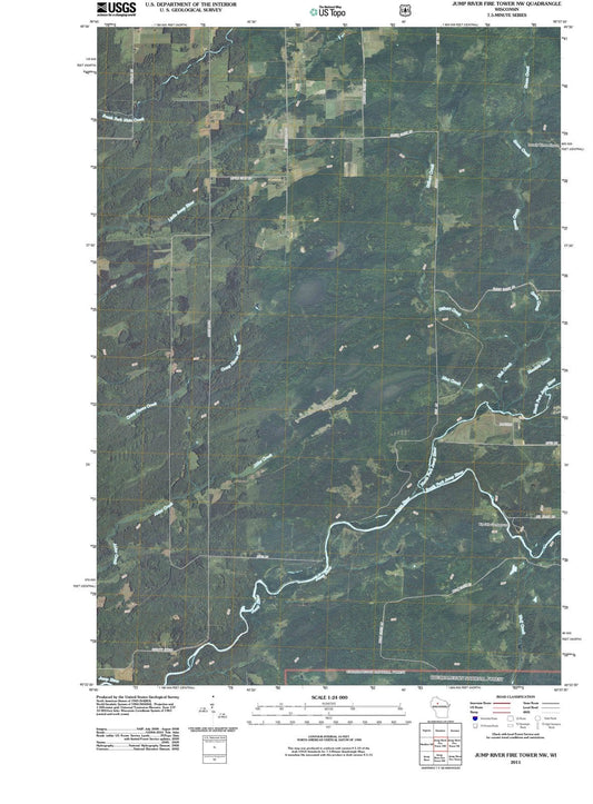 2011 Jump River Fire Tower, WI - Wisconsin - USGS Topographic Map v3