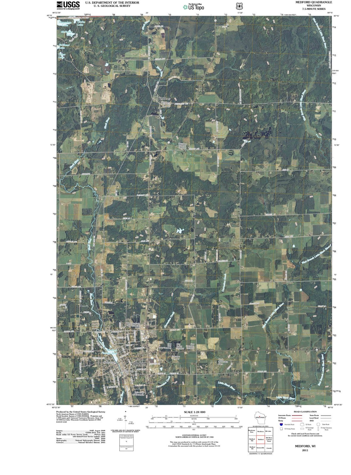 2011 Medford, WI - Wisconsin - USGS Topographic Map