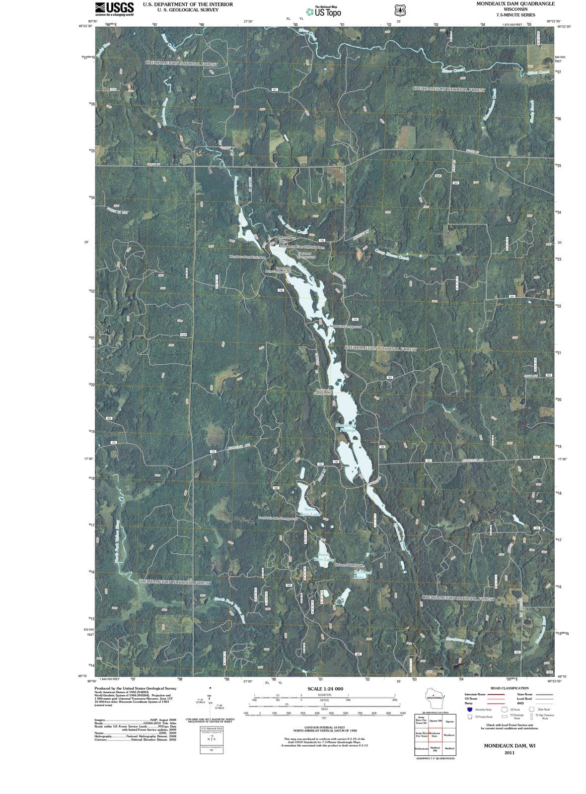 2011 Mondeauxam, WI - Wisconsin - USGS Topographic Map