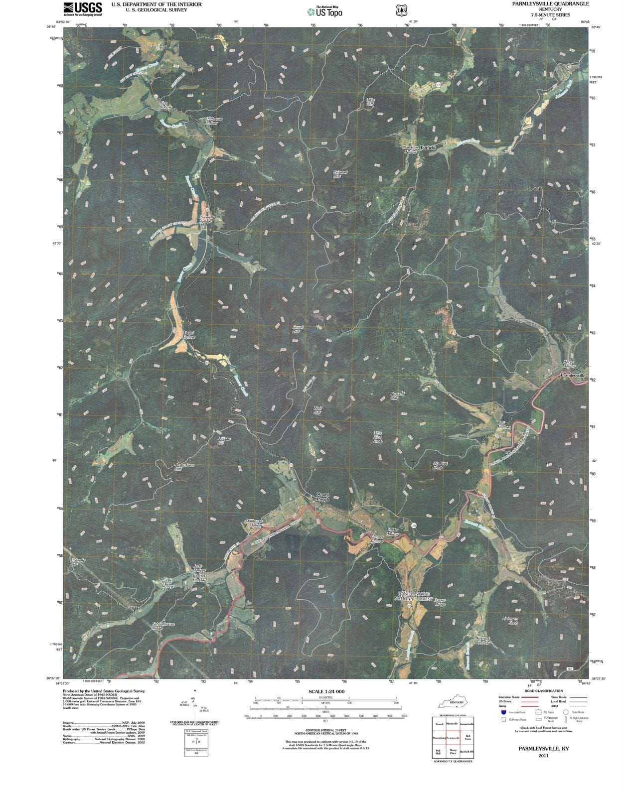 2011 Parmleysville, KY - Kentucky - USGS Topographic Map