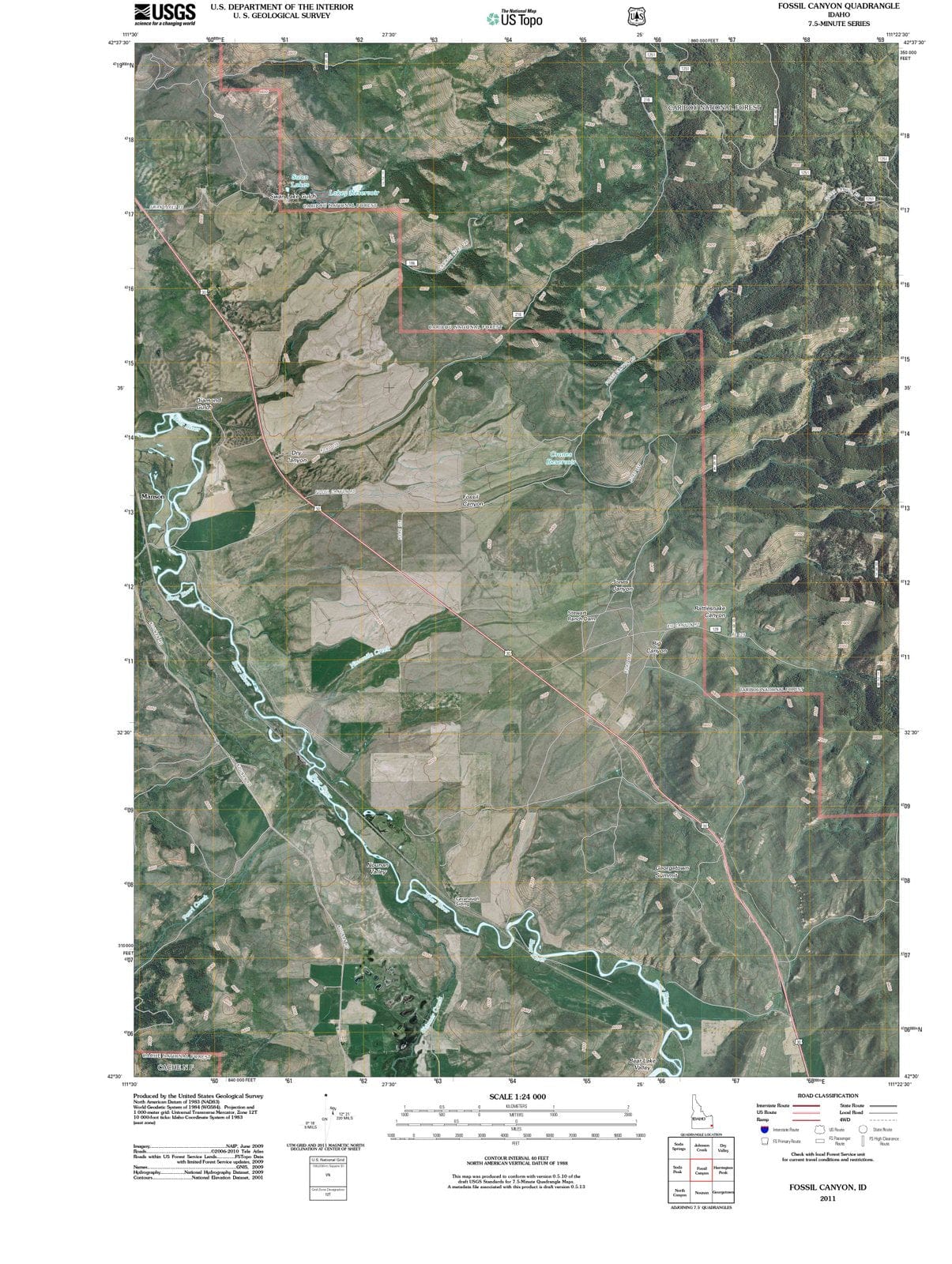 2011 Fossil Canyon, ID - Idaho - USGS Topographic Map