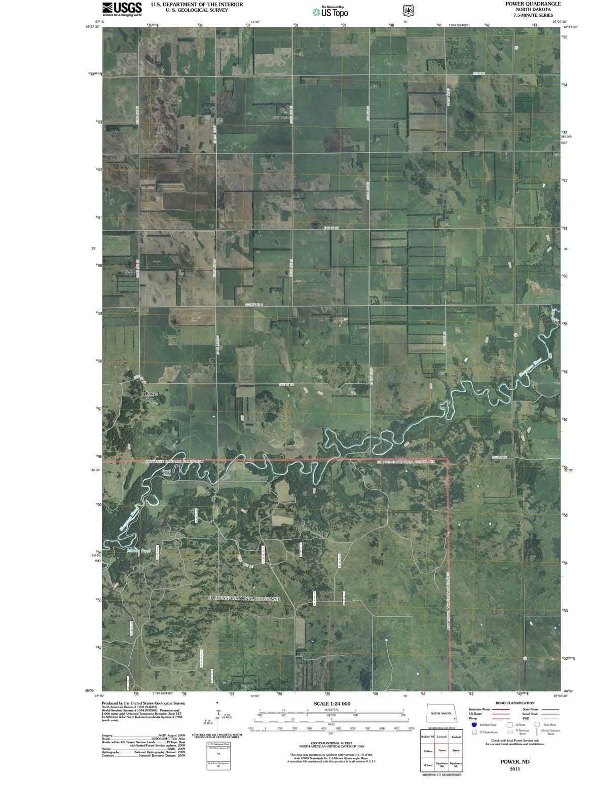 2011 Power, ND - North Dakota - USGS Topographic Map