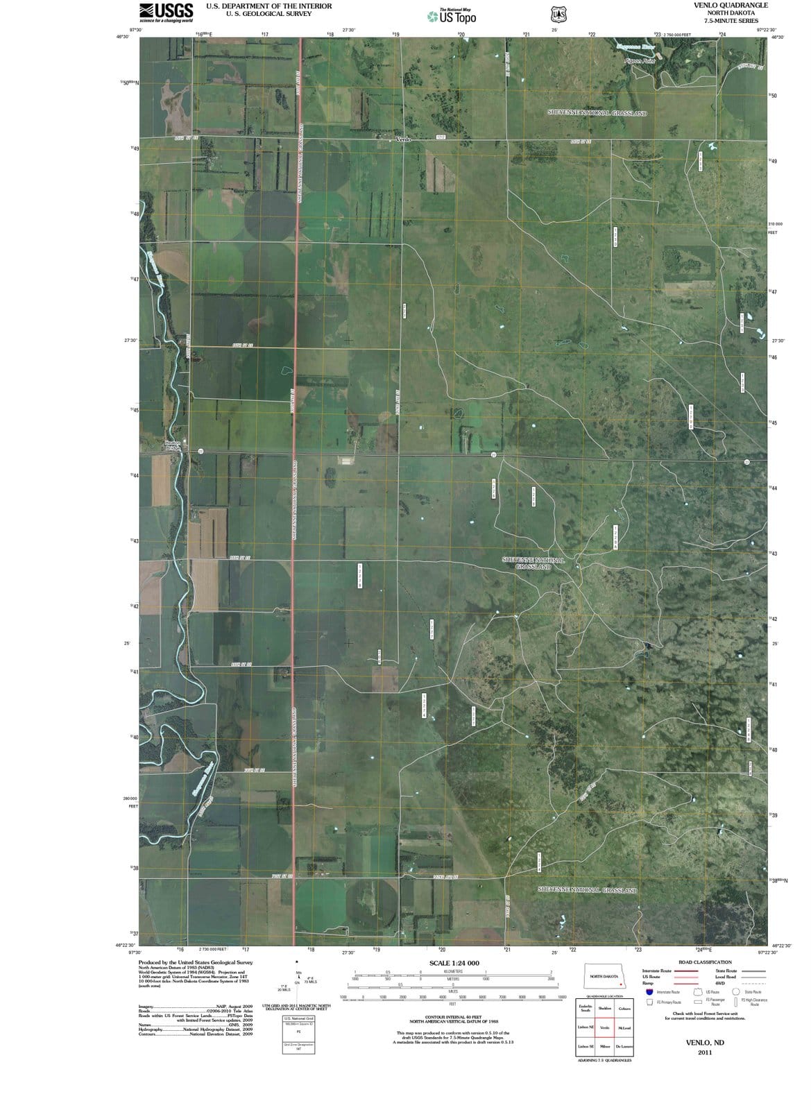 2011 Venlo, ND - North Dakota - USGS Topographic Map