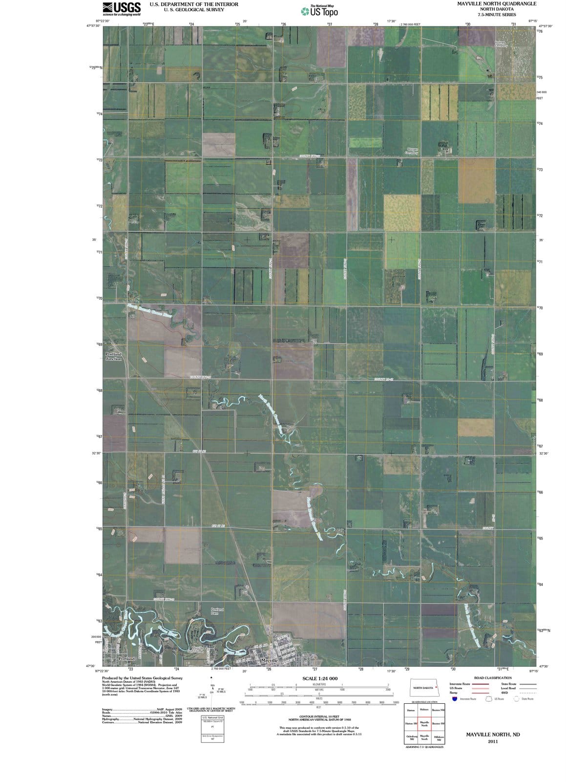 2011 Mayville North, ND - North Dakota - USGS Topographic Map