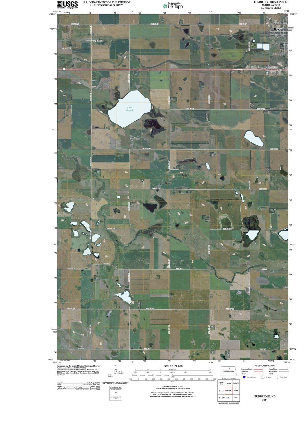 2011 Tunbridge, ND - North Dakota - USGS Topographic Map