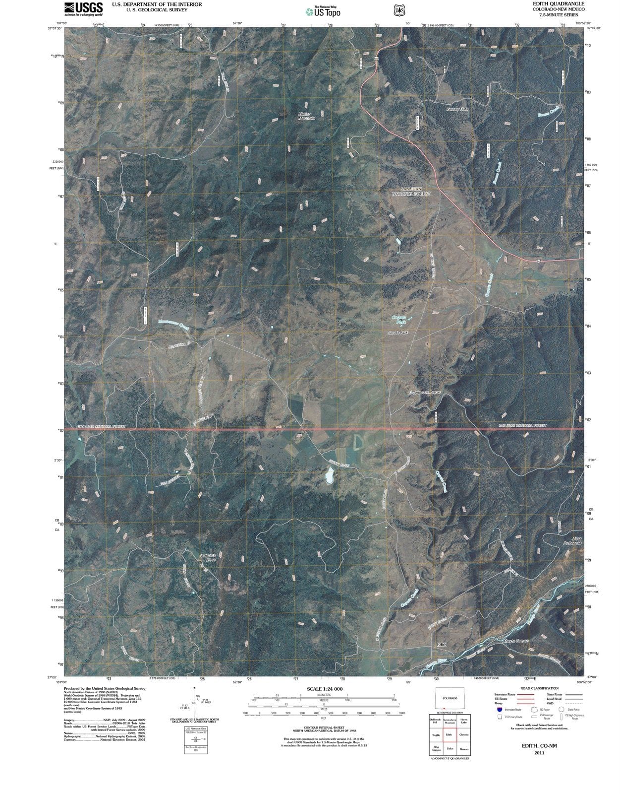 2011 Edith, CO - Colorado - USGS Topographic Map